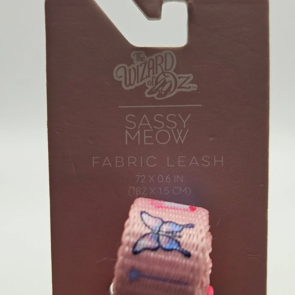 Sassy Meow Wizard of Oz Wicked Glinda Pink Fabric Pet Cat Leash 6‎ foot